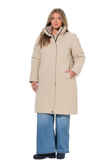 Ulla Popken 851811 Steppelt kabát Bézs - Kabátok - Női plus size kabátok