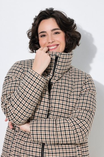 Ulla Popken 851822 Steppelt kabát Törtfehér - Kabátok - Női plus size kabátok