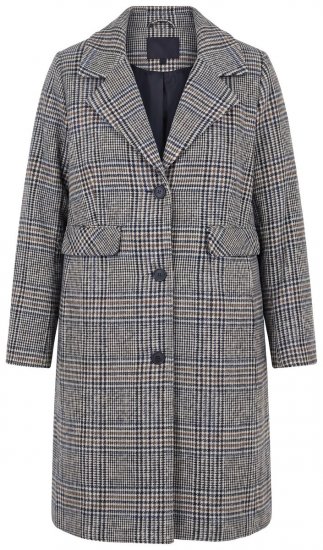 Ulla Popken 851826 Gyapjúkabát Törtfehér - Kabátok - Női plus size kabátok