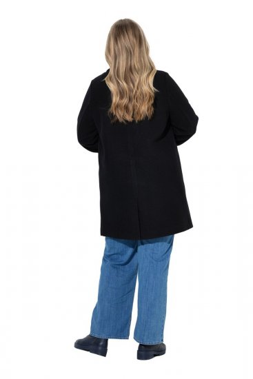 Ulla Popken 851829 Gyapjúkabát Fekete - Kabátok - Női plus size kabátok