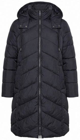 Ulla Popken 851842 Steppelt kabát Fekete - Kabátok - Női plus size kabátok