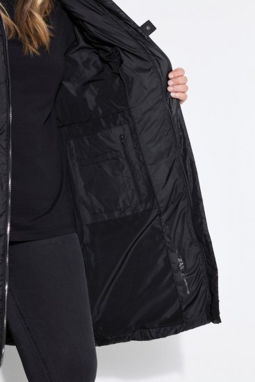 Ulla Popken 851842 Steppelt kabát Fekete - Kabátok - Női plus size kabátok