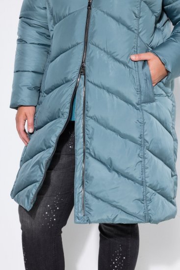 Ulla Popken 851842 Steppelt kabát Khaki - Kabátok - Női plus size kabátok