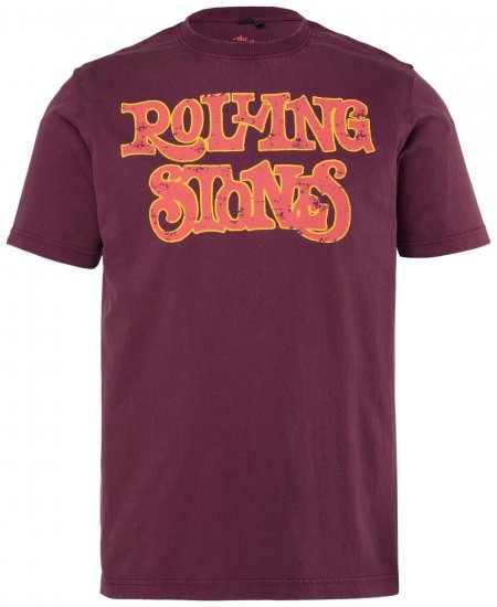 JP1880 851910 Rolling Stones Vintage Logo Póló Padlizsán - Zenekaros pólók - Zenekaros pólók nagy méretben