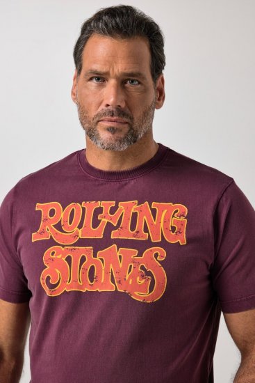 JP1880 851910 Rolling Stones Vintage Logo Póló Padlizsán - Zenekaros pólók - Zenekaros pólók nagy méretben