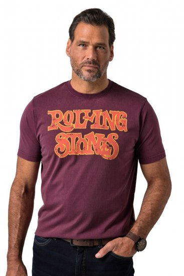 JP1880 851910 Rolling Stones Vintage Logo Póló Padlizsán - Zenekaros pólók - Zenekaros pólók nagy méretben