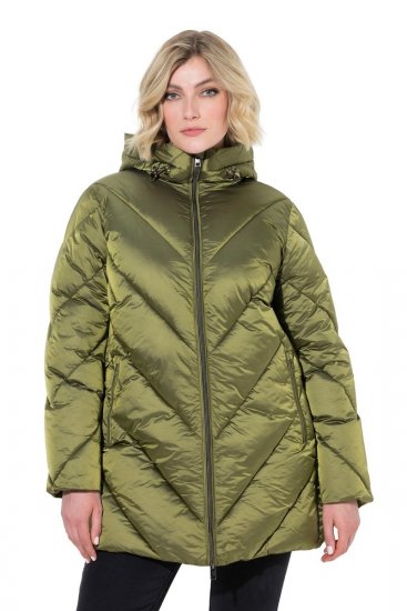 Ulla Popken 852023 Steppelt kabát Olívazöld - Kabátok - Női plus size kabátok