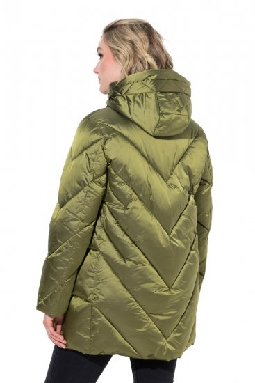 Ulla Popken 852023 Steppelt kabát Olívazöld - Kabátok - Női plus size kabátok