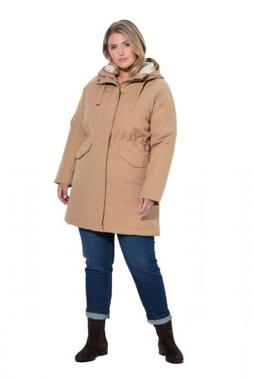 Ulla Popken 852028 Parka Bézs - Kabátok - Női plus size kabátok