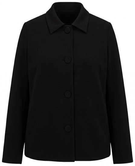 Ulla Popken 852167 Ingalléros blézer Fekete - Blézerek - Blézerek plus size méretben nőknek