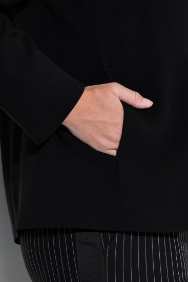 Ulla Popken 852167 Ingalléros blézer Fekete - Blézerek - Blézerek plus size méretben nőknek