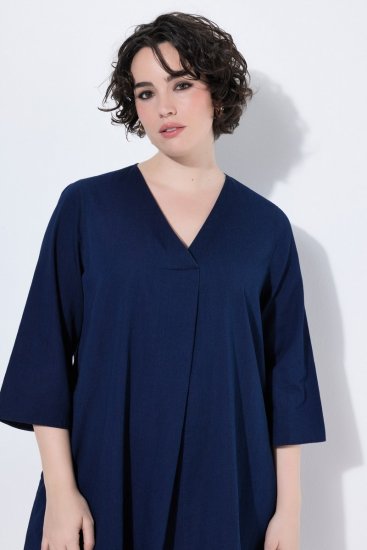 Ulla Popken 852191 Farmerruha zsebekkel Denimkék - Ruhák - Ruhák minden méretben