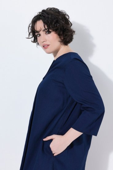 Ulla Popken 852191 Farmerruha zsebekkel Denimkék - Ruhák - Ruhák minden méretben