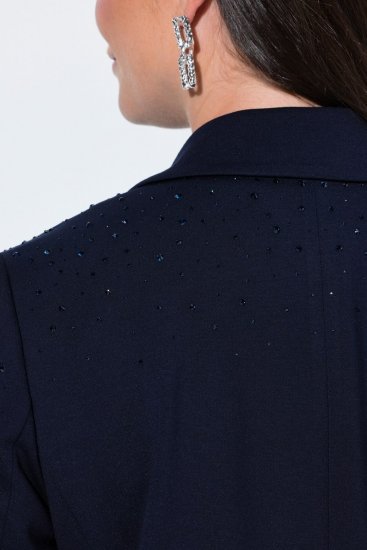 Ulla Popken 852498 Strasszos blézer Sötétkék - Blézerek - Blézerek plus size méretben nőknek