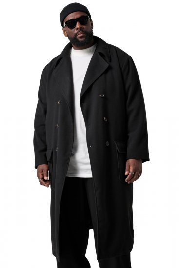 STHUGE 852519 Klasszikus Gyapjúkabát Fekete - Kabátok - Nagyméretű Kabátok - 2XL-8XL