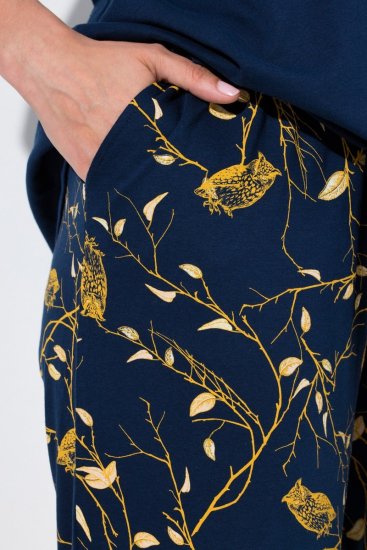 Ulla Popken 852577 Mintás pizsama Sötétkék - Pizsama/Loungewear - 