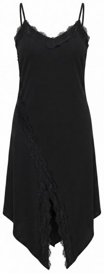 Ulla Popken 852636 Átlapolós ruha Fekete - Jersey ruhák - 