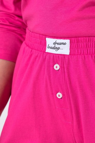 Ulla Popken 852752 Csíkos pizsamarövidnadrág 2 db Rózsaszín - Pizsama/Loungewear - 