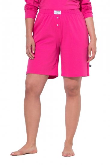 Ulla Popken 852752 Csíkos pizsamarövidnadrág 2 db Rózsaszín - Pizsama/Loungewear - 
