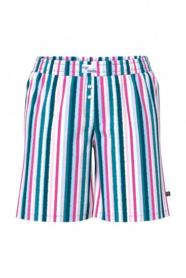 Ulla Popken 852752 Csíkos pizsamarövidnadrág 2 db Rózsaszín - Pizsama/Loungewear - 