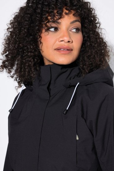 Ulla Popken 852901 Funkcionális kabát Fekete - Kabátok - Női plus size kabátok