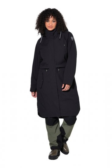 Ulla Popken 852901 Funkcionális kabát Fekete - Kabátok - Női plus size kabátok