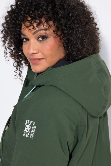 Ulla Popken 852901 Funkcionális kabát Olívazöld - Kabátok - Női plus size kabátok