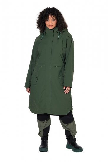 Ulla Popken 852901 Funkcionális kabát Olívazöld - Kabátok - Női plus size kabátok