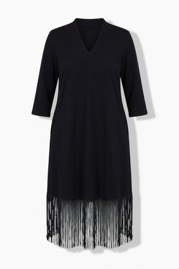 Ulla Popken 852937 Jersey ruha Fekete - Jersey ruhák - 