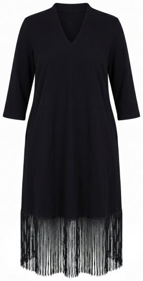 Ulla Popken 852937 Jersey ruha Fekete - Jersey ruhák - 