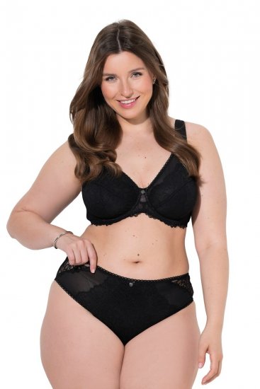 Ulla Popken 853040 Női boxeralsók csipkével Fekete - Alsók - 