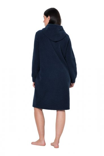 Ulla Popken 853353 Otthoni ruha kapucnival Sötétkék - Pizsama/Loungewear - 
