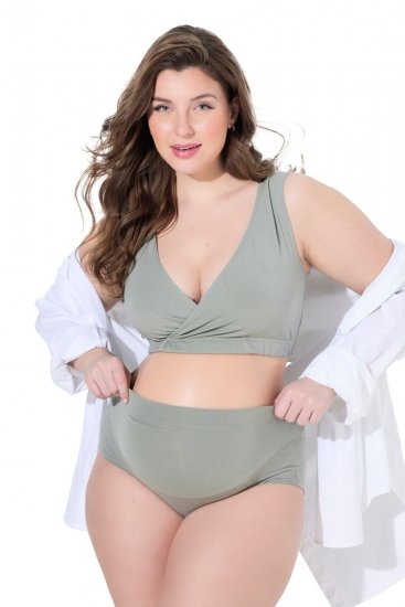 Ulla Popken 853611 Kismama alsók Szürkészöld - Alsók - 