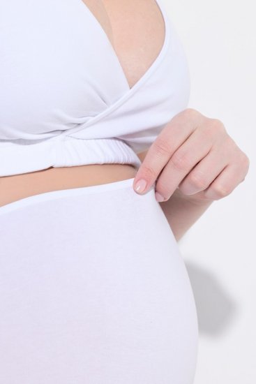 Ulla Popken 853631 Kismama alsók csipkével Fehér - Alsók - 