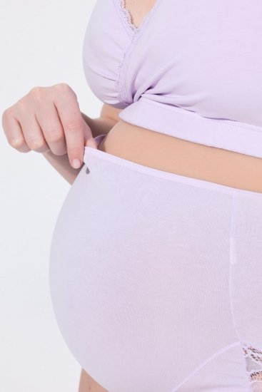 Ulla Popken 853640 Kismama alsók csipkével Fáradt rózsaszín - Alsók - 
