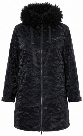 Ulla Popken 853831 Funkcionális kabát Fekete - Kabátok - Női plus size kabátok
