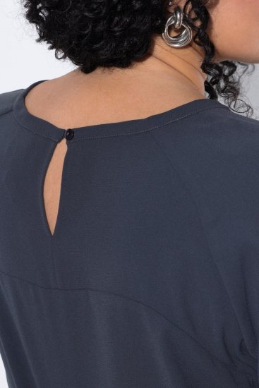 Ulla Popken 853946 Ruha háromnegyedes ujjal Olívazöld - Ruhák - Ruhák minden méretben