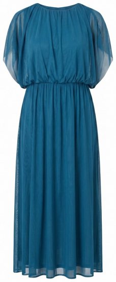 Ulla Popken 854031 Ujjatlan maxiruha Petrol - Maxi ruhák - Női plus size maxiruhák