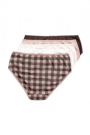 Ulla Popken 854114 Kockás alsók 5 db Taupe - Alsók - 