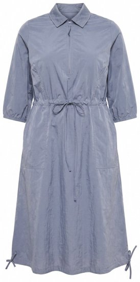 Ulla Popken 854413 Midiruha húzózsinórral Szürke - Midi ruhák - Női midiruhák nagy méretben