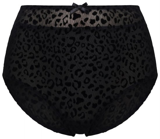 Ulla Popken 854551 Állatmintás női boxeralsók Fekete - Alsók - 
