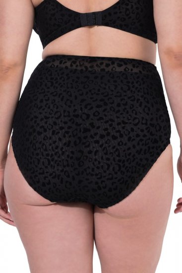 Ulla Popken 854551 Állatmintás női boxeralsók Fekete - Alsók - 