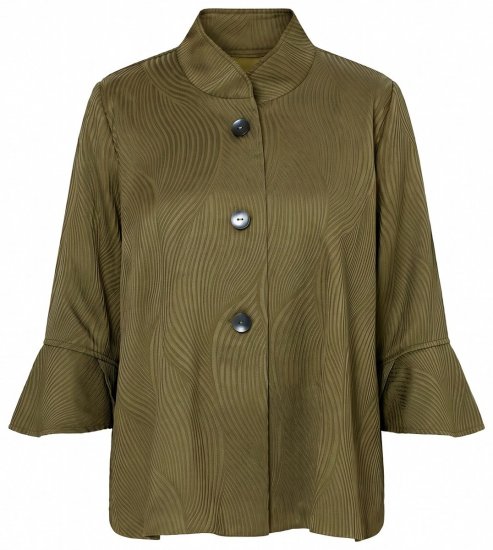 Ulla Popken 855125 Kabátka Khaki - Dzsekik - Nagy méretű női dzsekik