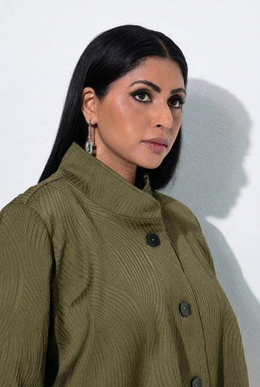 Ulla Popken 855125 Kabátka Khaki - Dzsekik - Nagy méretű női dzsekik