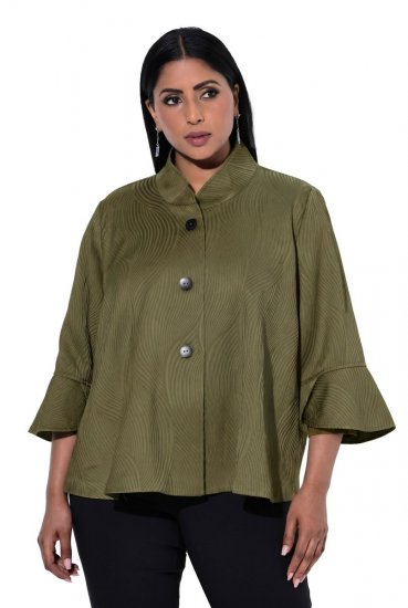 Ulla Popken 855125 Kabátka Khaki - Dzsekik - Nagy méretű női dzsekik