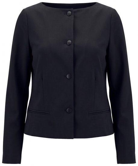 Ulla Popken 855136 Sztreccs blézer Fekete - Blézerek - Blézerek plus size méretben nőknek