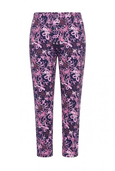 Ulla Popken 856141 Hosszú ujjú pizsama Sötétkék - Pizsama/Loungewear - 