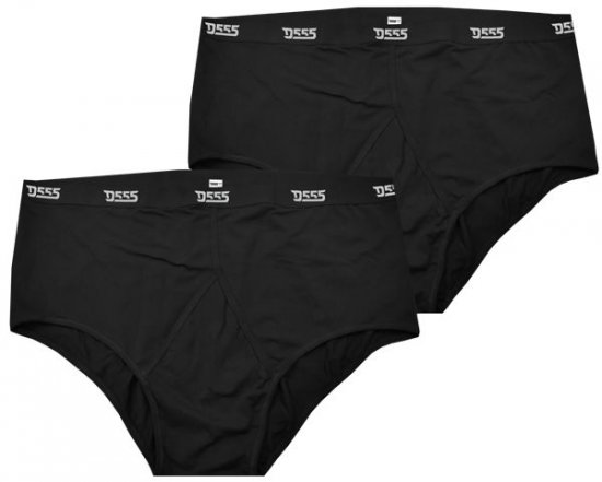 D555 Thompson Briefs Underwear 2-pack Black - Alsónemű & strandruhák - Nagyméretű Alsónemű 2XL-8XL