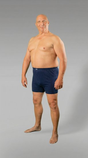 20 Nodi 935 Combed Cotton Jersey Boxer with Front Button Fly Navy - Boxeralsó - Boxeralsó 2XL-12XL