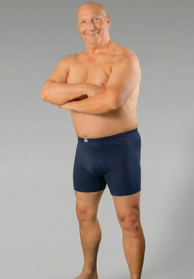 20 Nodi 938 Stretch Cotton Boxer with Embroidered Long Leg Navy - Boxeralsó - Boxeralsó 2XL-12XL